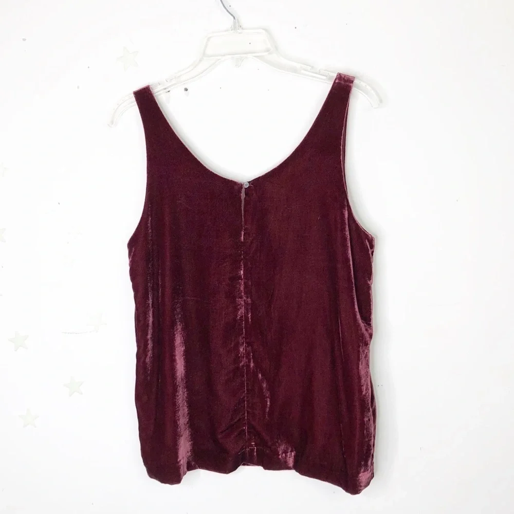 J Crew burgundy velvet top